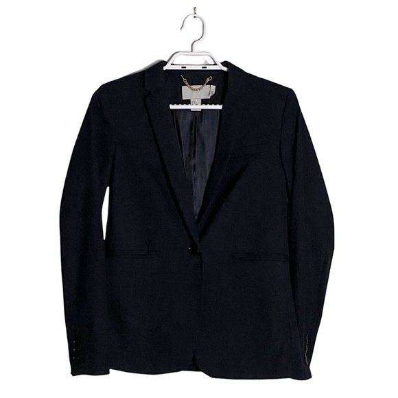 H&M Jackets & Blazers - H&M Women's Navy Button Front Formal Wear Blazer